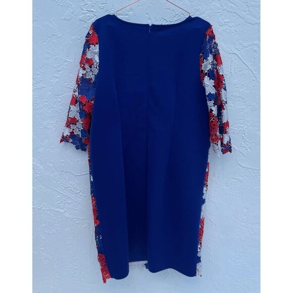 Eloquii Womens Floral Crochet Midi Dress Multicolor Sz 16 - Picture 2 of 7